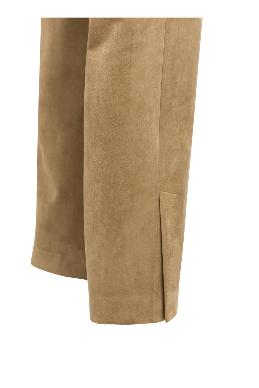 YAYA Suedine Wide Leg Trousers - Otter Brown 01-309283-609