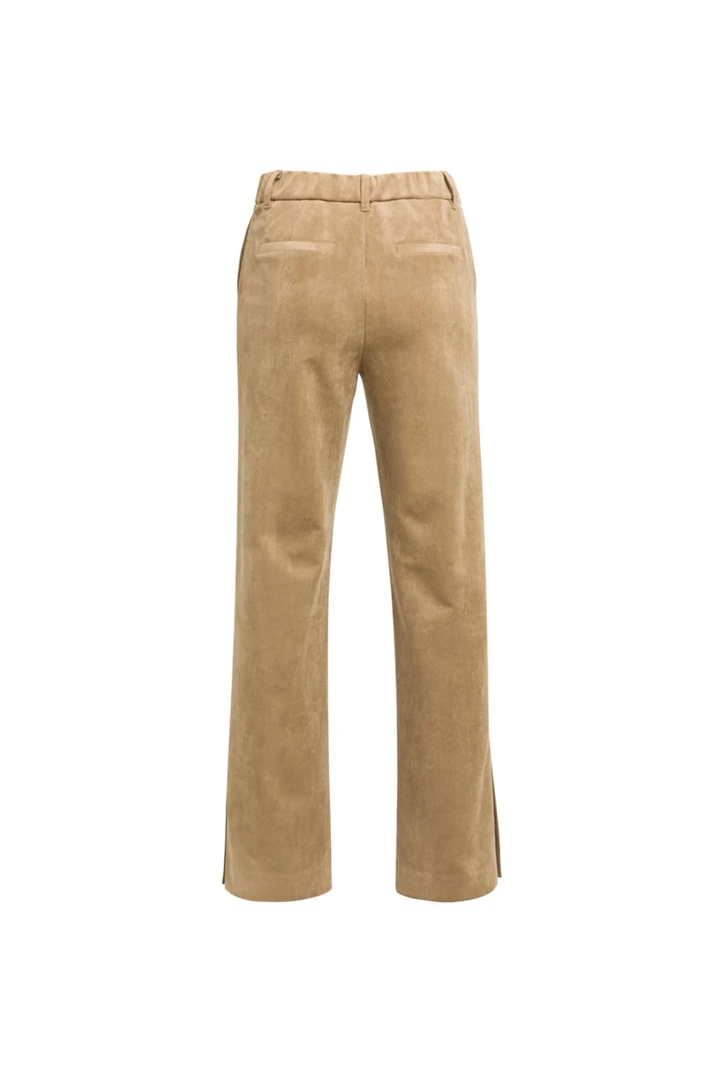 YAYA Suedine Wide Leg Trousers - Otter Brown 01-309283-609