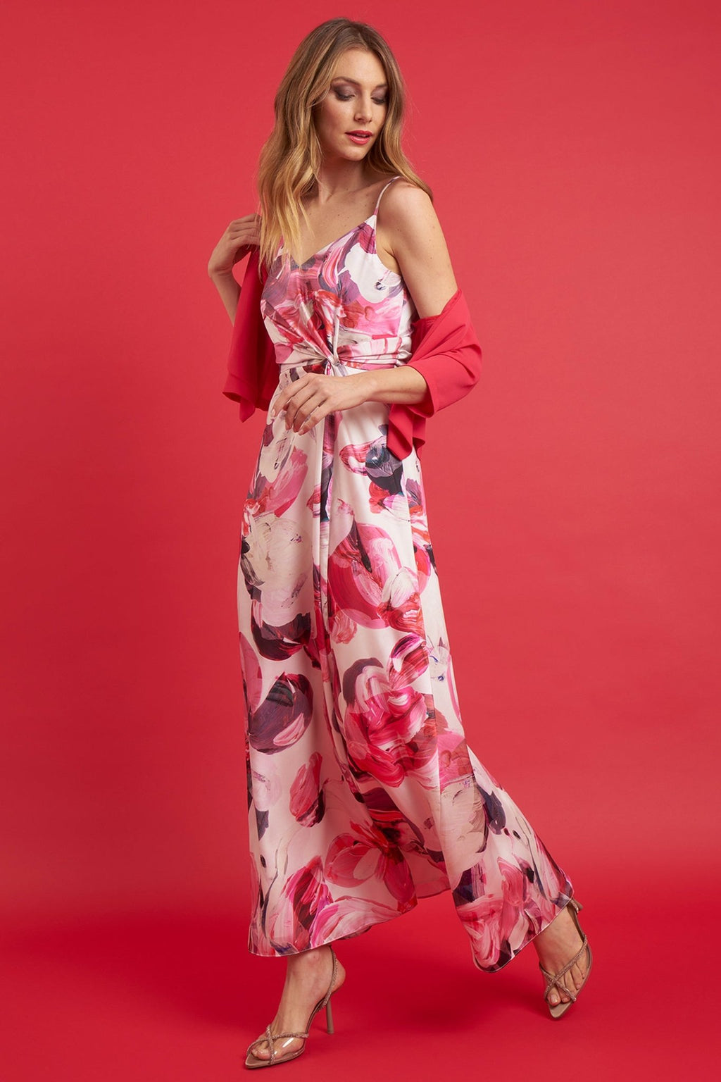 Ten Ways to Be TF348515494 Tarallo Pink Floral Maxi Dress - Dotique