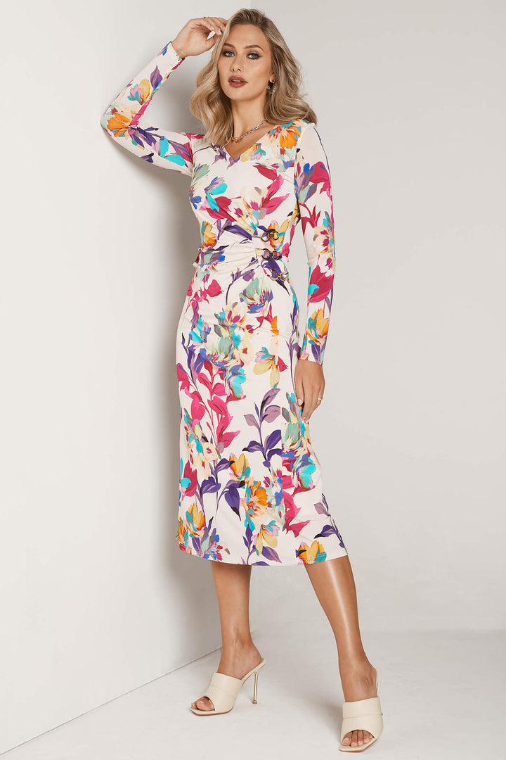 Tia 78346-7739 13 Multicolour Floral Print Dress - Dotique