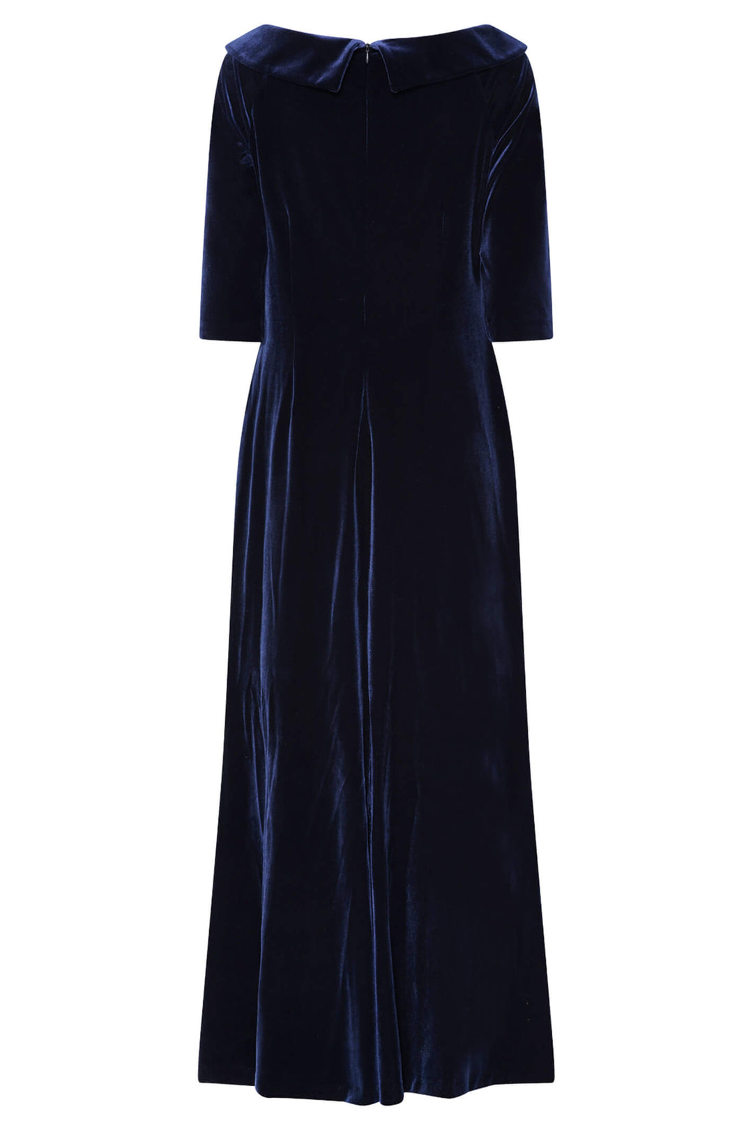 Tia 78735 Navy Velvet Long Evening Dress - Dotique Chesterfield