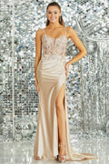Tiffanys Dottie Champagne Prom Dress - Dotique