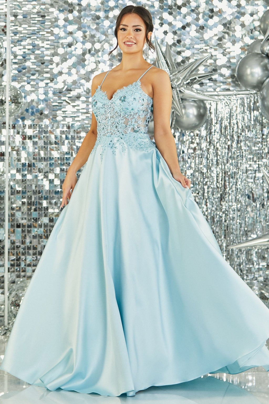 Tiffanys Hayden Ice Blue Prom Dress – Dotique
