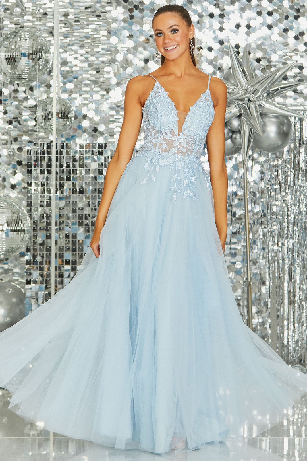 Tiffanys Juliette Pale Blue Prom Dress - Dotique