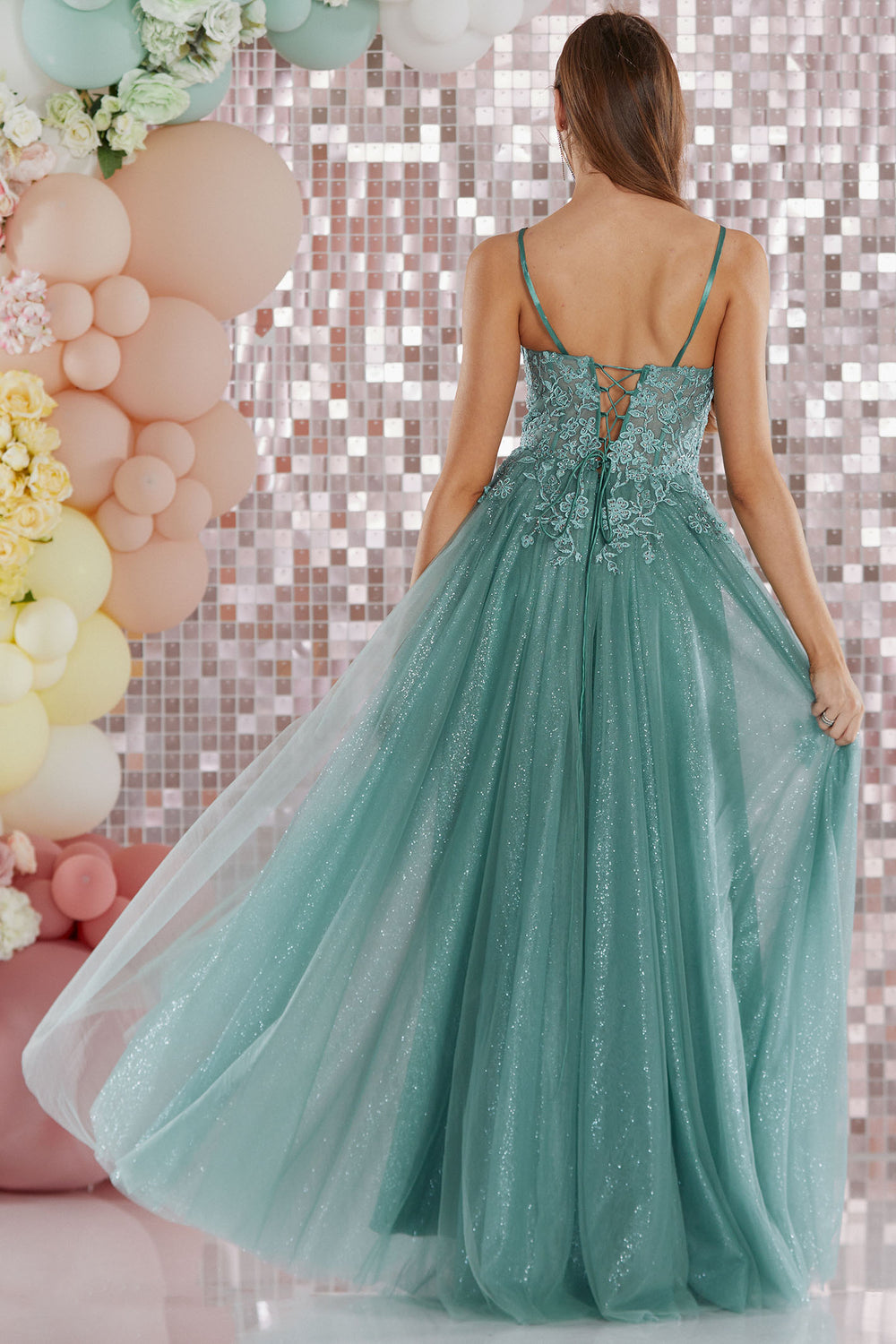 Tiffanys Mackinley Sage Green Prom Dress - Dotique