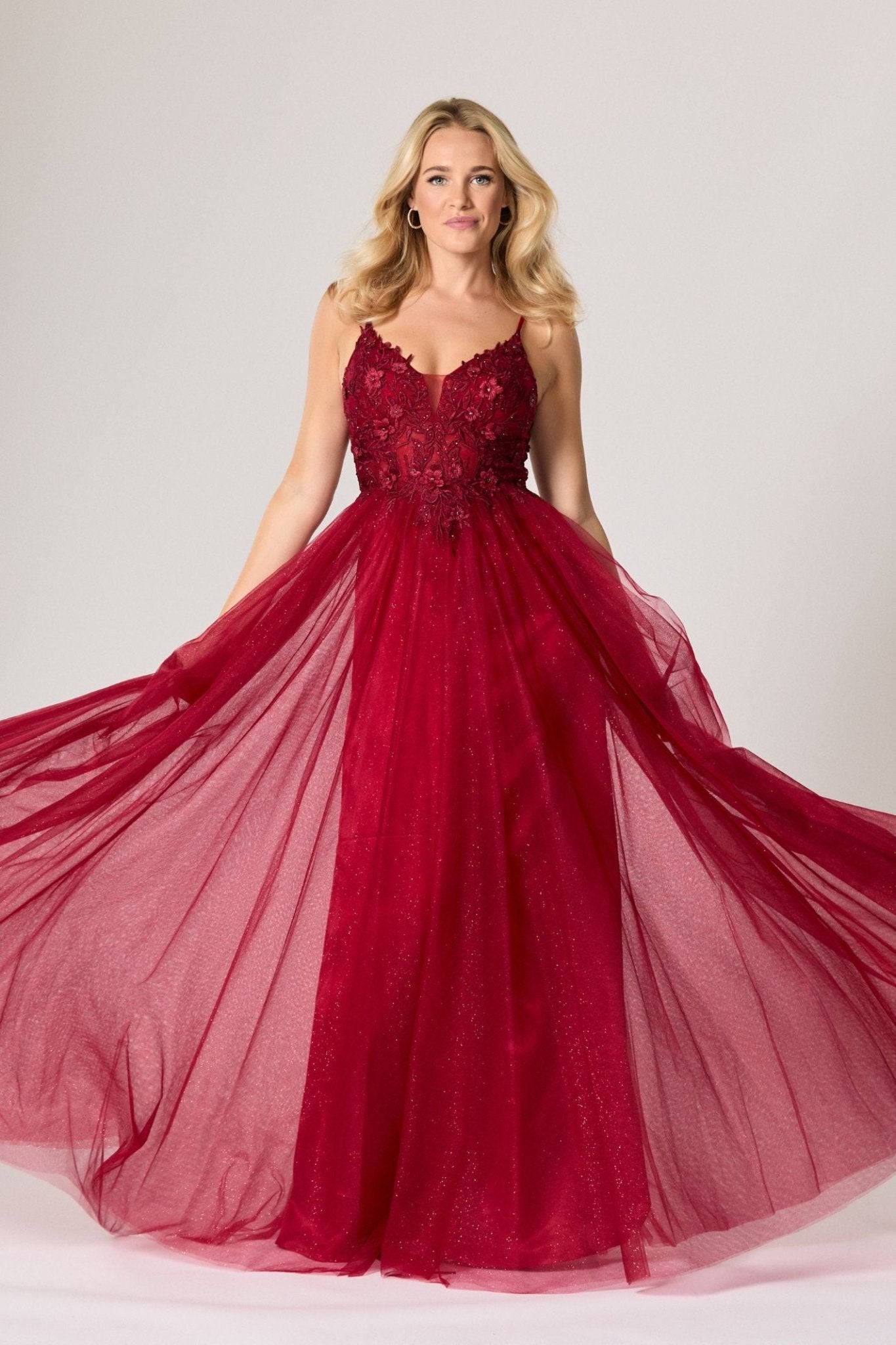 Tiffanys Madeline  Wine Prom Dress 2