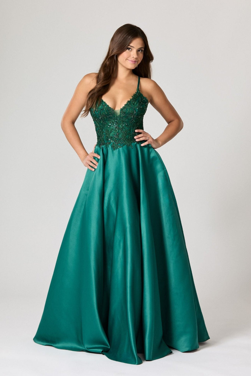 Tiffanys Marissa Dark Greeen Prom Dress 2