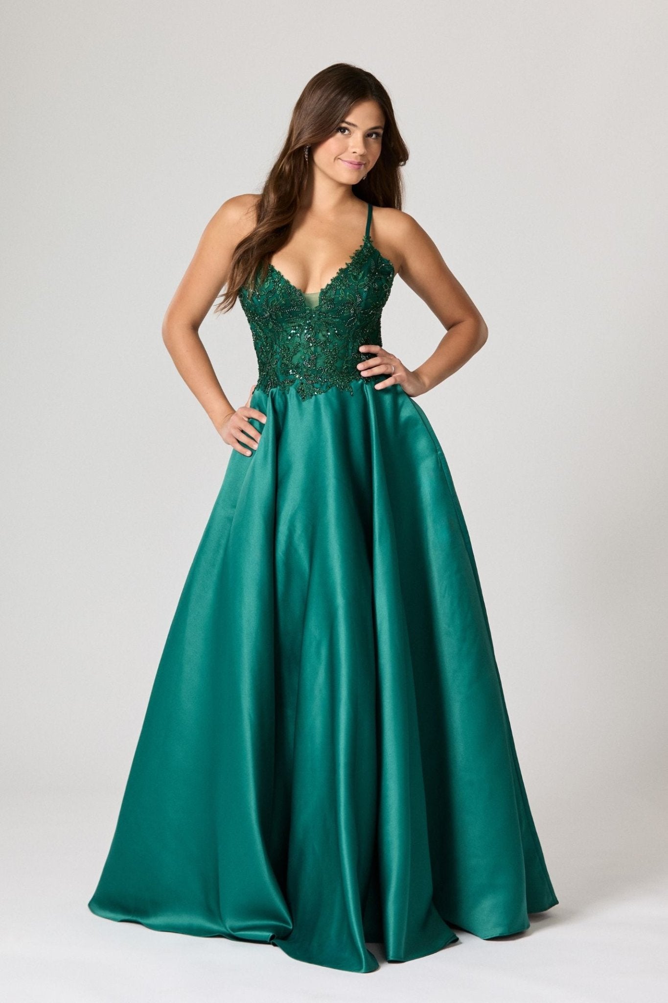 Tiffanys Marissa Dark Greeen Prom Dress 2