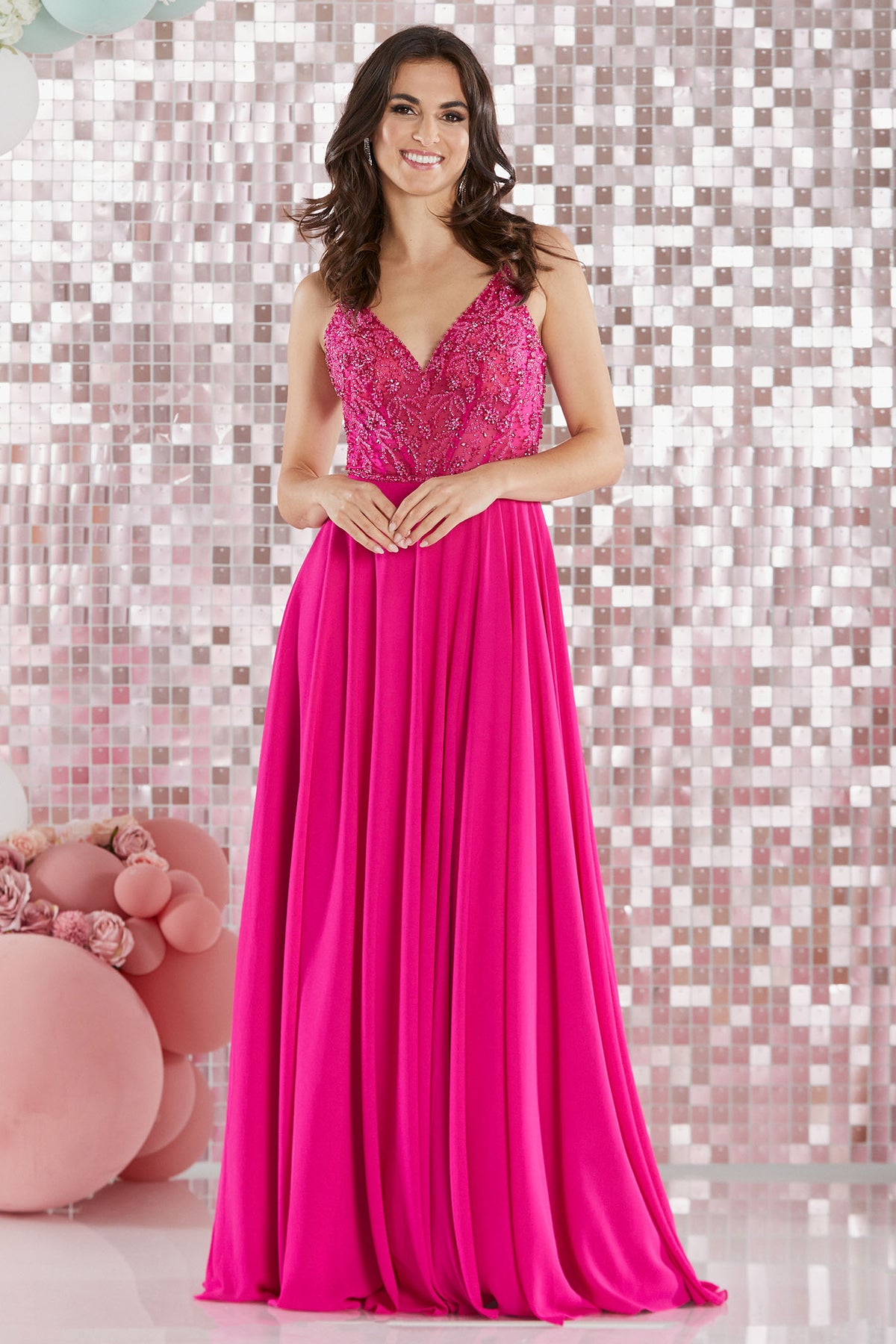 Fuchsia Pink Maternity Gown for Photo Shoot and Baby Showers - Tulip M –  sharon rose custom