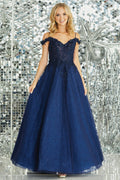 Tiffanys Roxy Navy Prom Dress - Dotique - Tiffanys