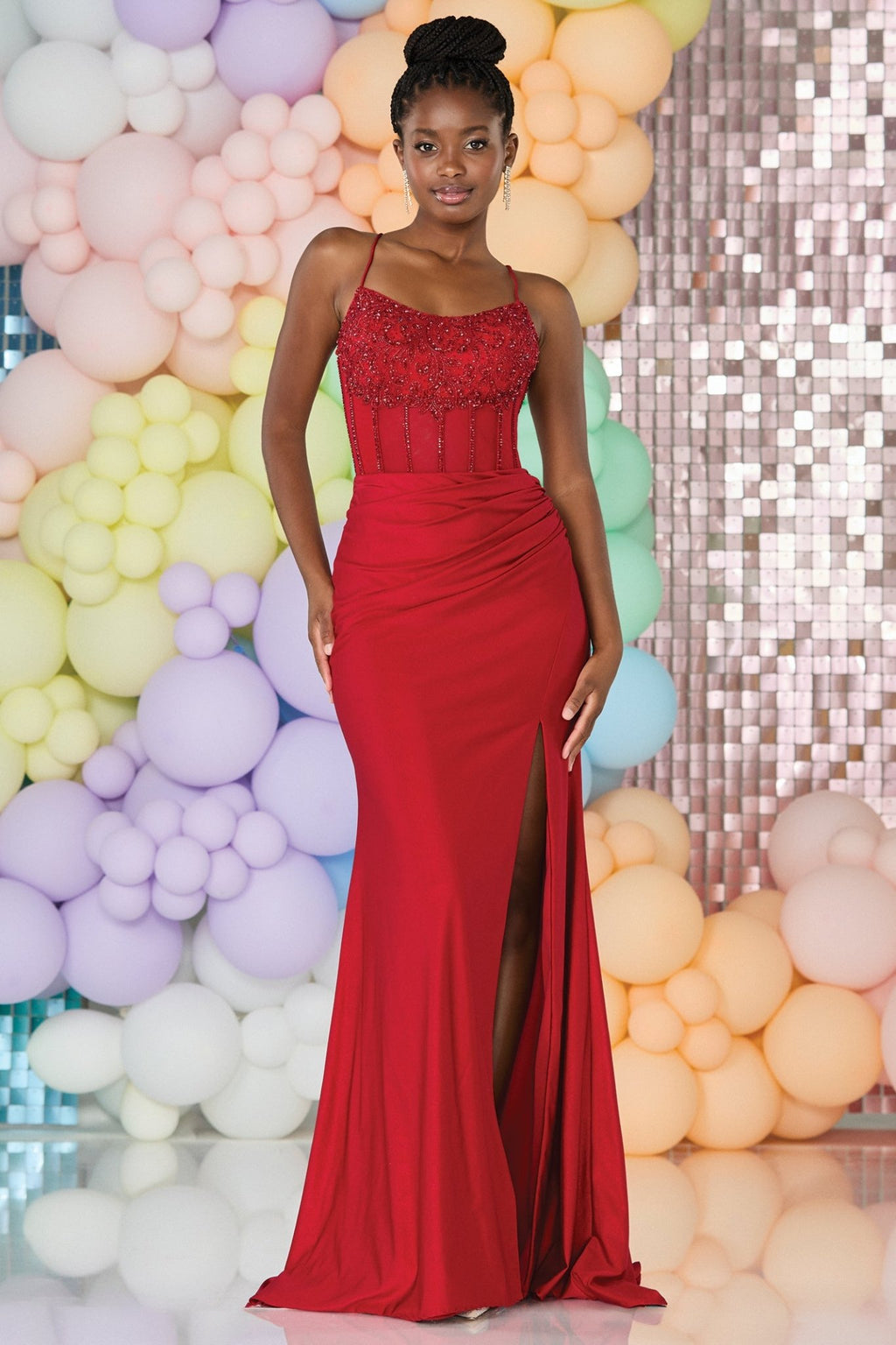 Tiffanys Tabby Red Prom Dress - Dotique - Tiffanys