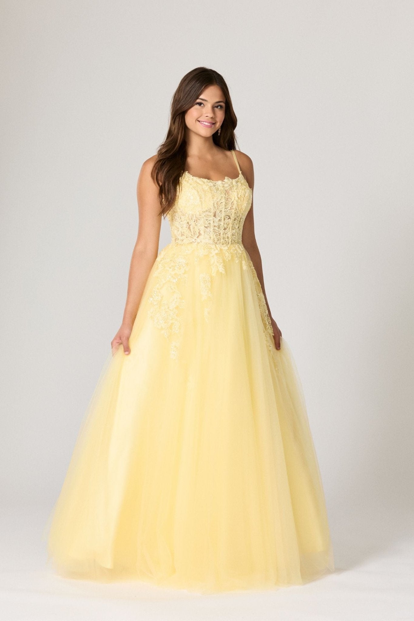 Tiffanys Yellow Luisa  Prom Dress2