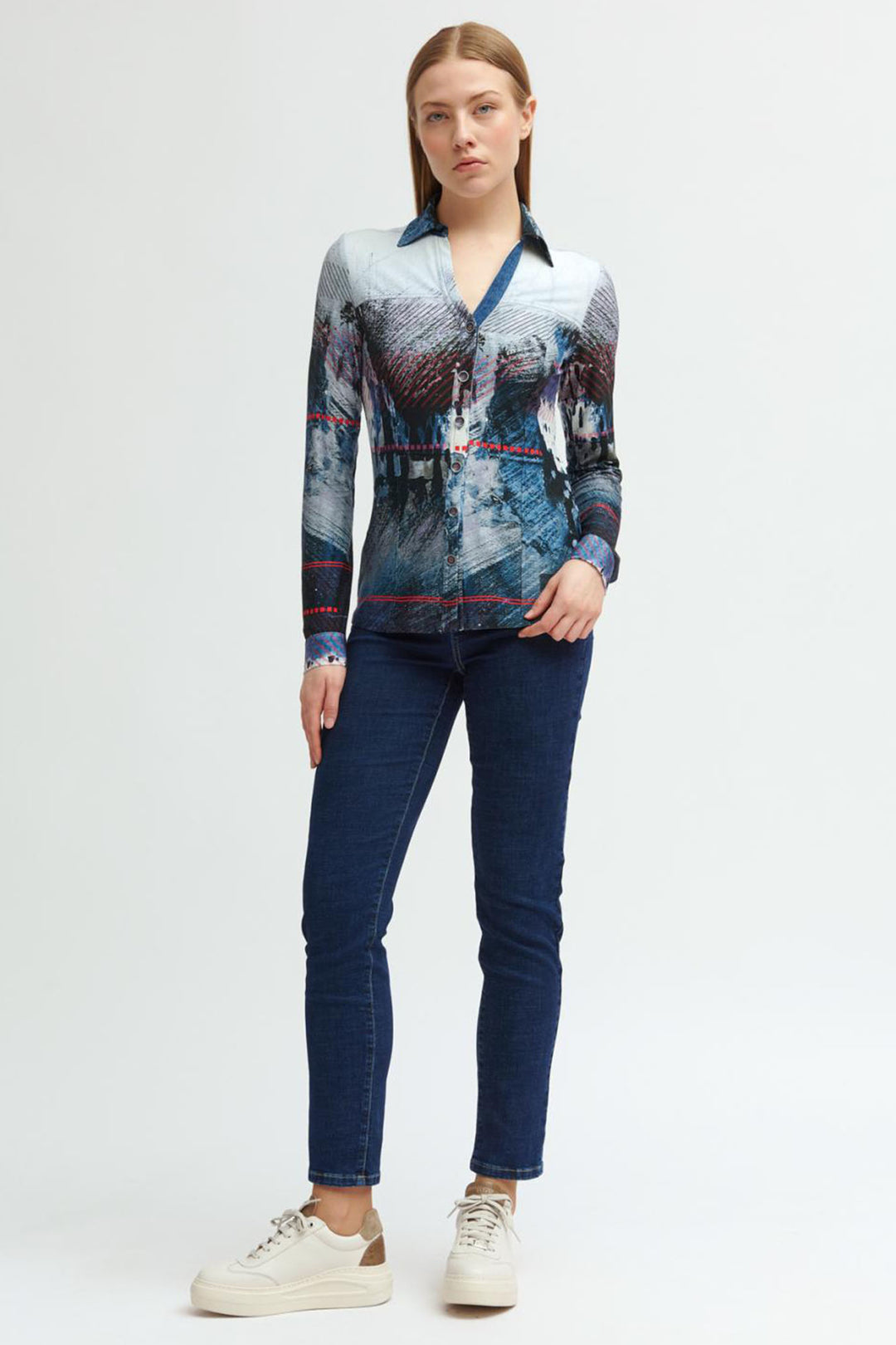 Tinta 3725314 Rebeca Blue Print Shirt - Dotique