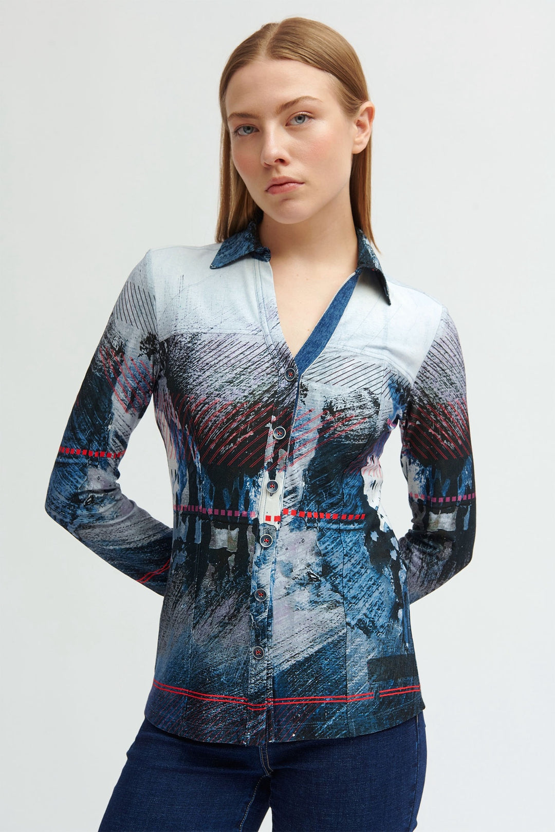 Tinta 3725314 Rebeca Blue Print Shirt - Dotique