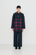 Tiny Big Sister Check Hood Trench Coat AW26-633