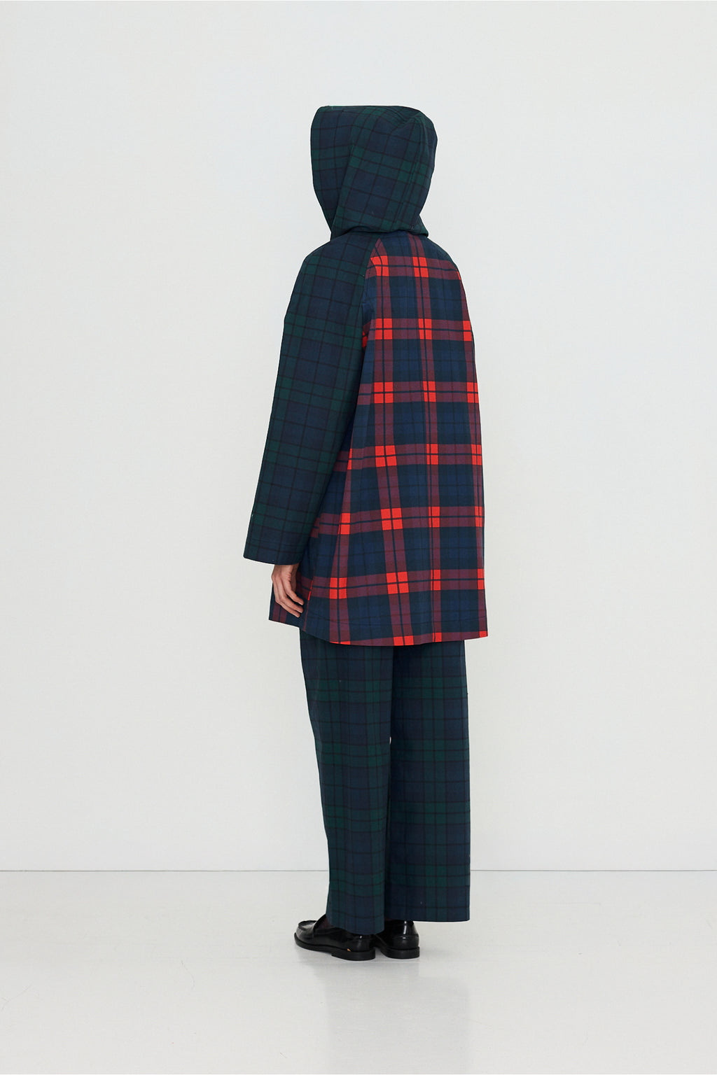 Tiny Big Sister Check Hood Trench Coat AW26-633