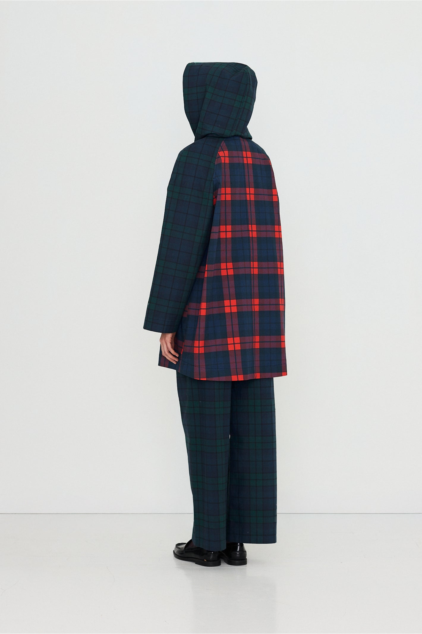 Tiny Big Sister Check Hood Trench Coat AW26-633
