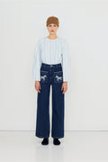 Tiny Big Sister Embroidered Horses Denim Trousers AW26-789