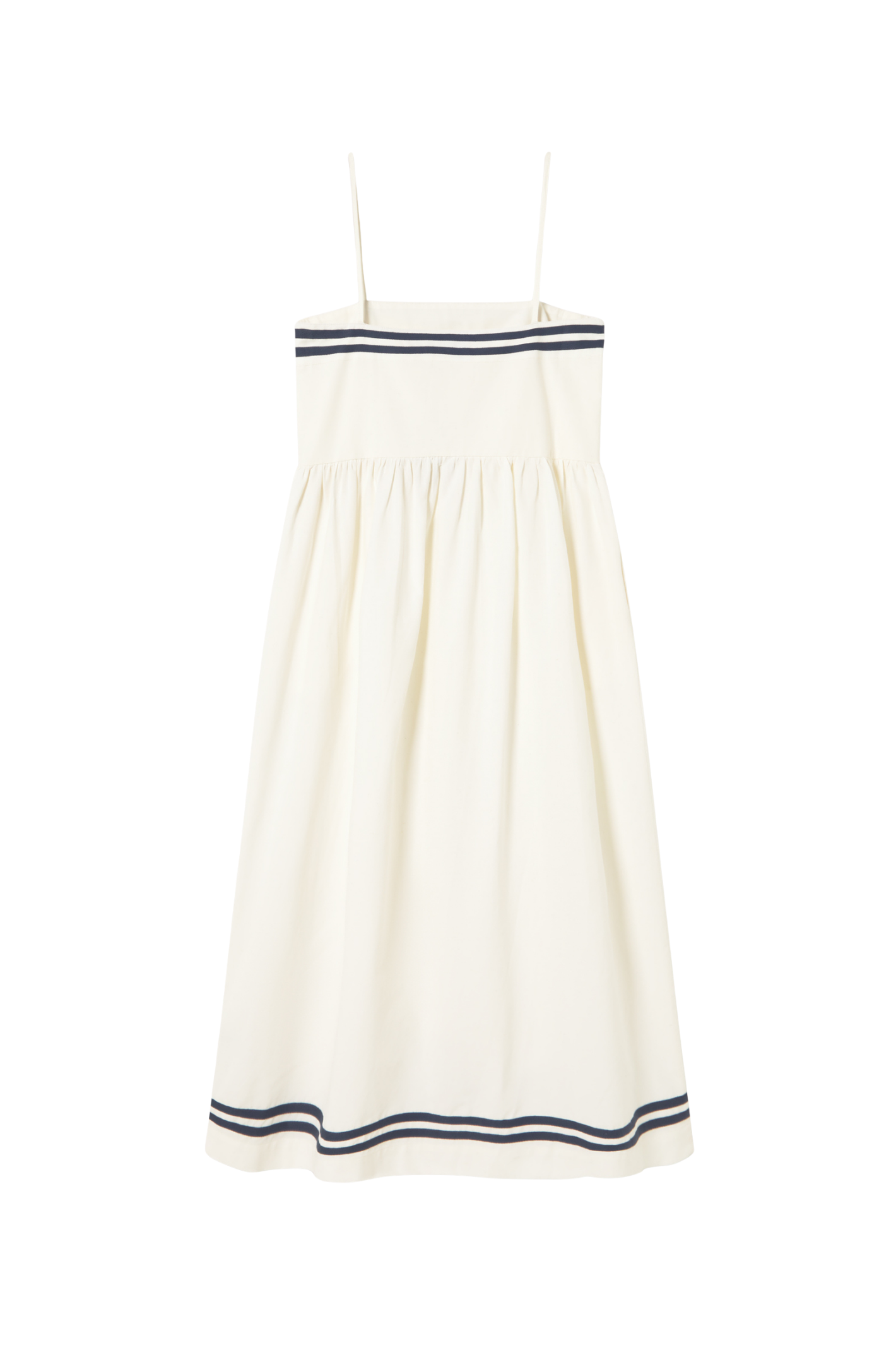 Tiny Big Sister strappy dress in a breathable cotton, viscose and linen blend. Light, flattering and perfect for summer. Shop at Dotique.