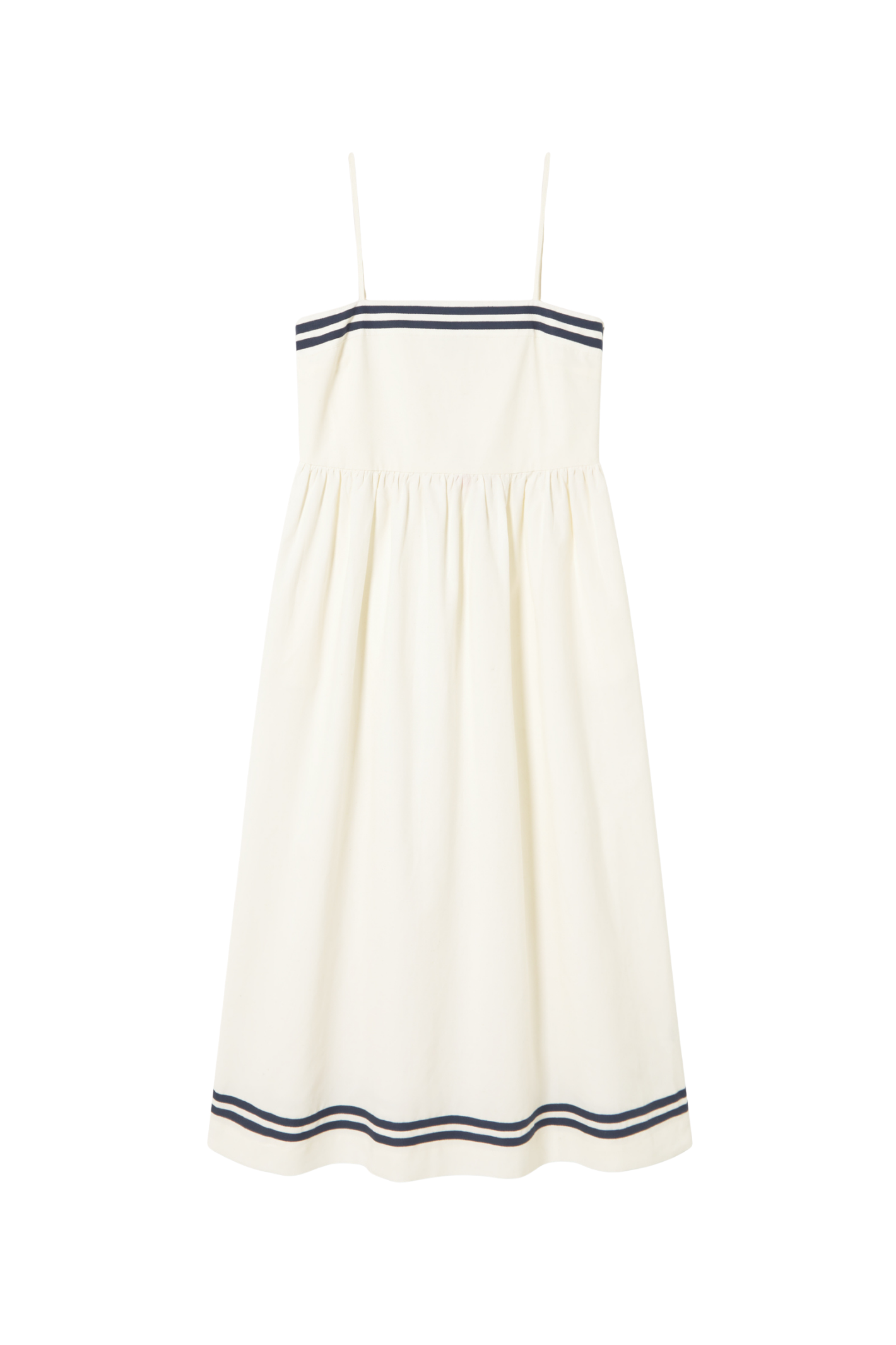 Tiny Big Sister strappy dress in a breathable cotton, viscose and linen blend. Light, flattering and perfect for summer. Shop at Dotique.