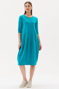 Tirelli 3103 Diagonal Seam Dress Deep Aqua - Dotique