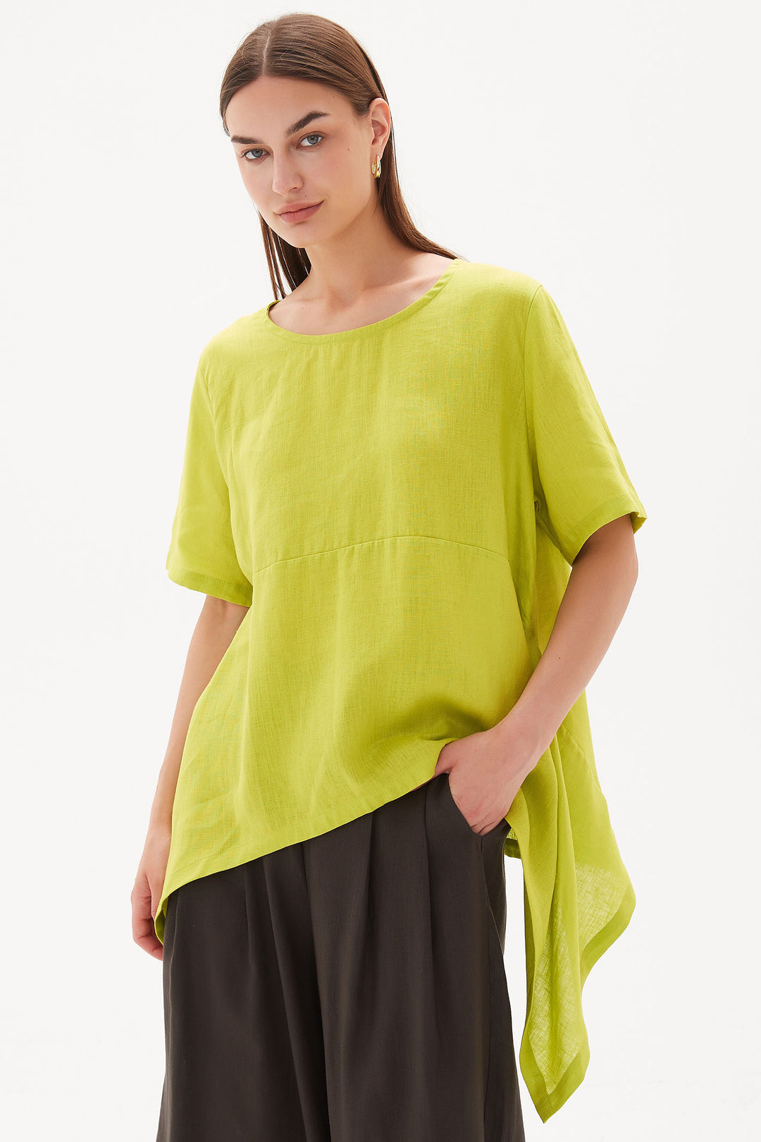 Tirelli 3112 Drop Side Linen Top Citrus Green - Dotique