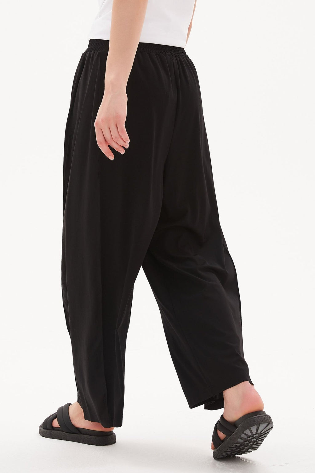 Tirelli Trousers Wide Leg Black 3125 - Dotique