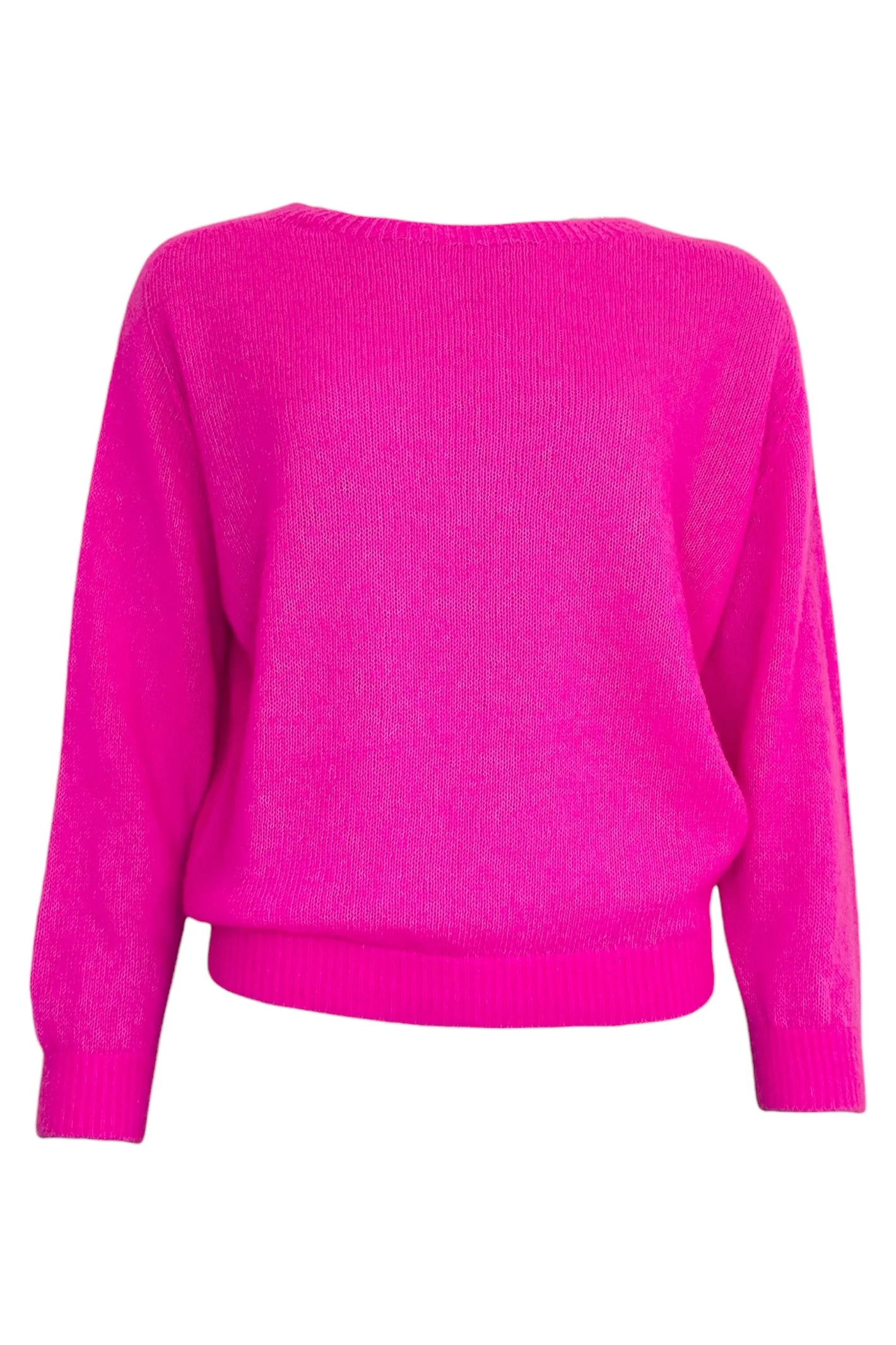 TWNS The Label Sanibel Fire boat neck jumper in a vibrant coral-red with a relaxed fit and long sleeves.