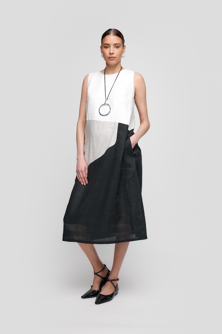  uchuu-cs25-020-black-white-grey-midi-linen-dress-dotique-