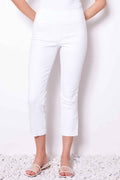 Up Pants 68445 23' Inseam White Textured Trousers - Dotique
