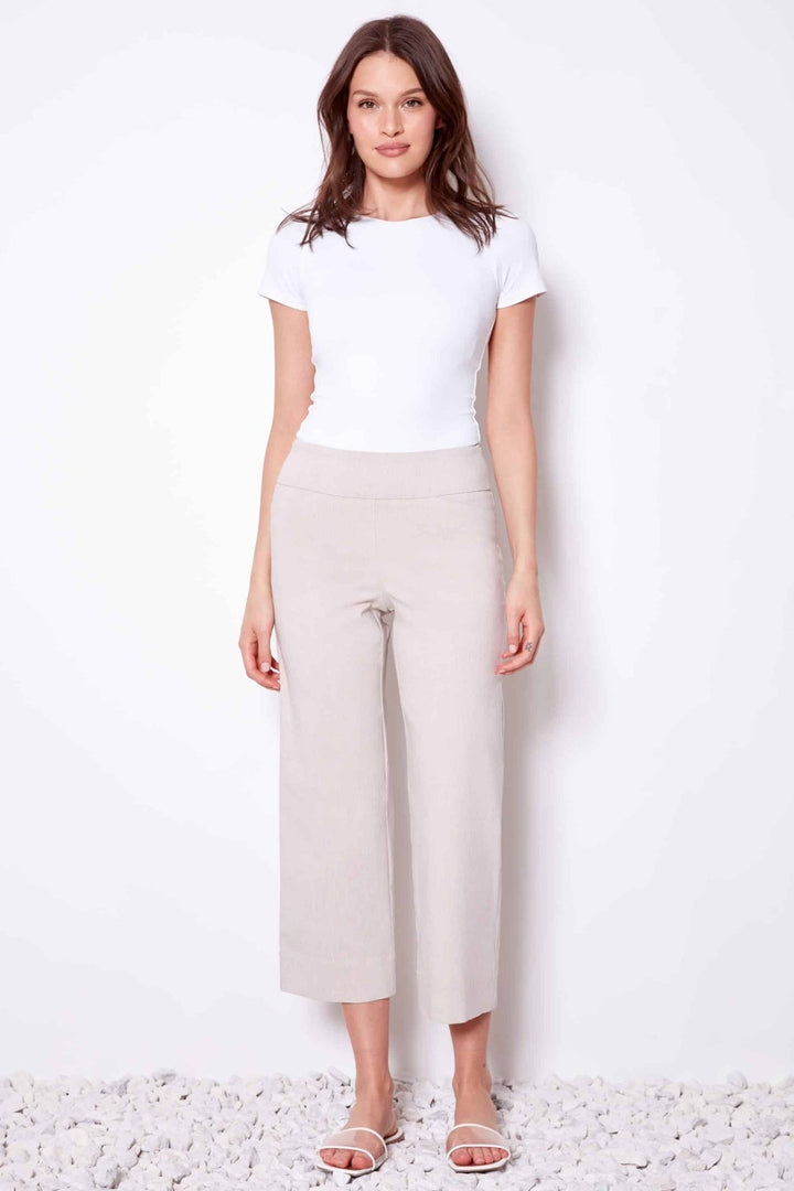 Up Pants 68446 Linen Beige Trousers (23” Inseam) - Dotique