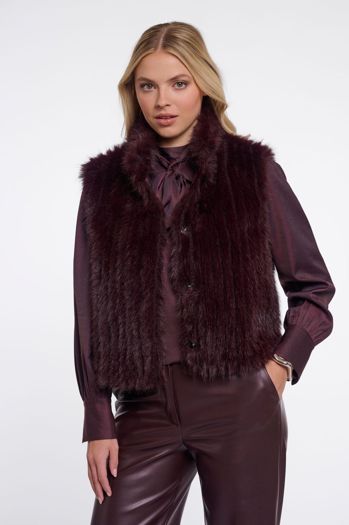 Rino & Pelle Dava Waistcoat Chocolate Bean 7002611