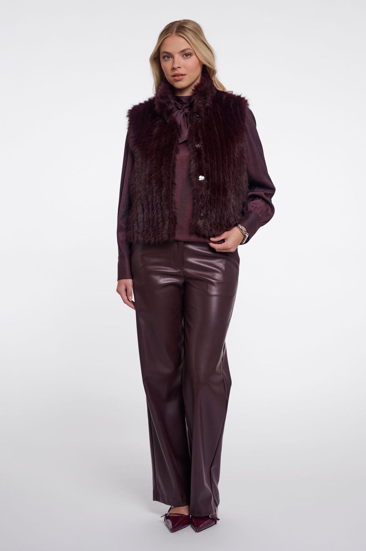 Rino & Pelle Dava Waistcoat Chocolate Bean 7002611