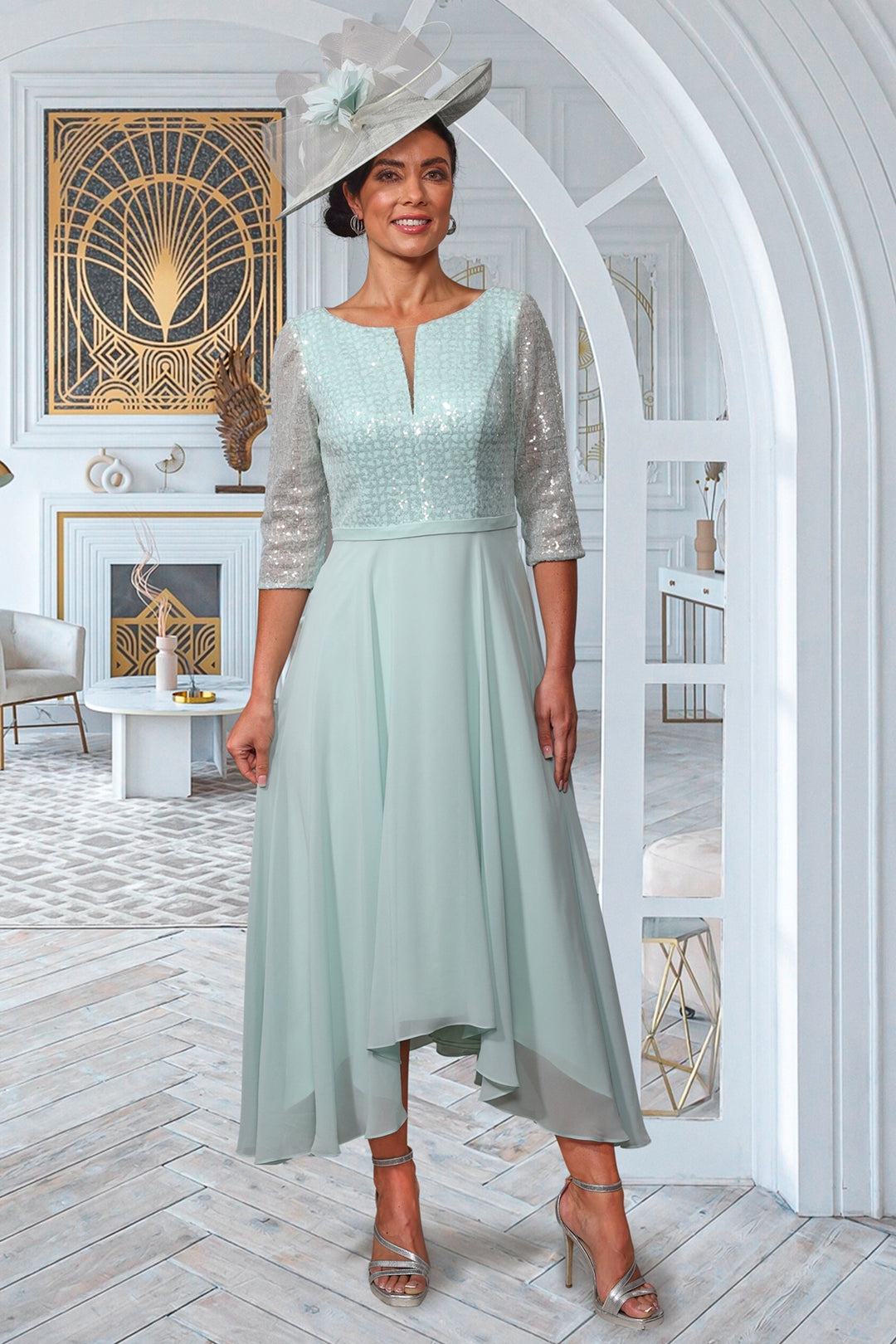 Veromia Occasions VO0978 Mint Occasion Dress - Dotique