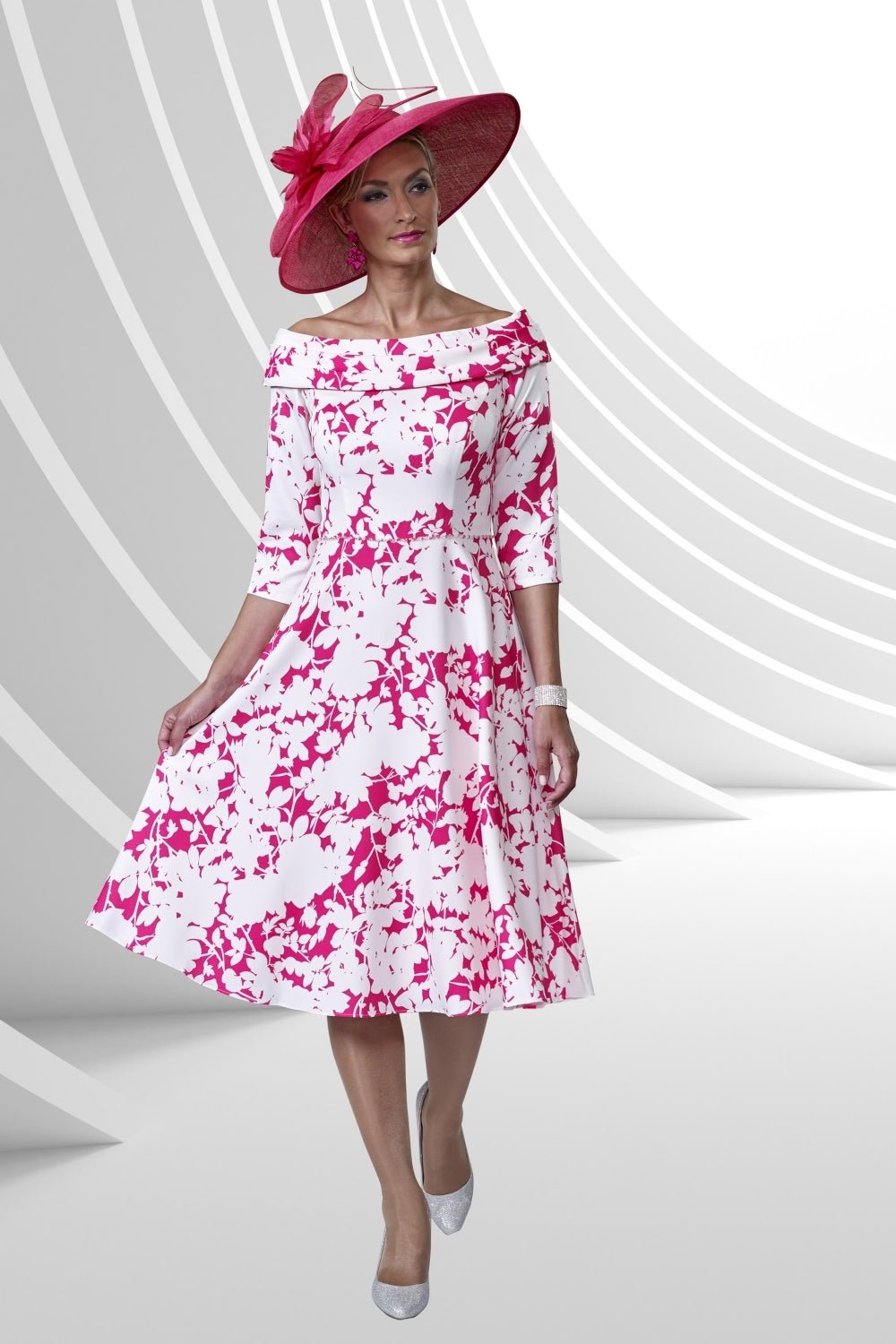 Veromia VO9167 Ivory/ Lipstick Dress dotique