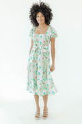 Victoria Dunn Haven Songbird Block Print Cotton Summer Dress - Dotique