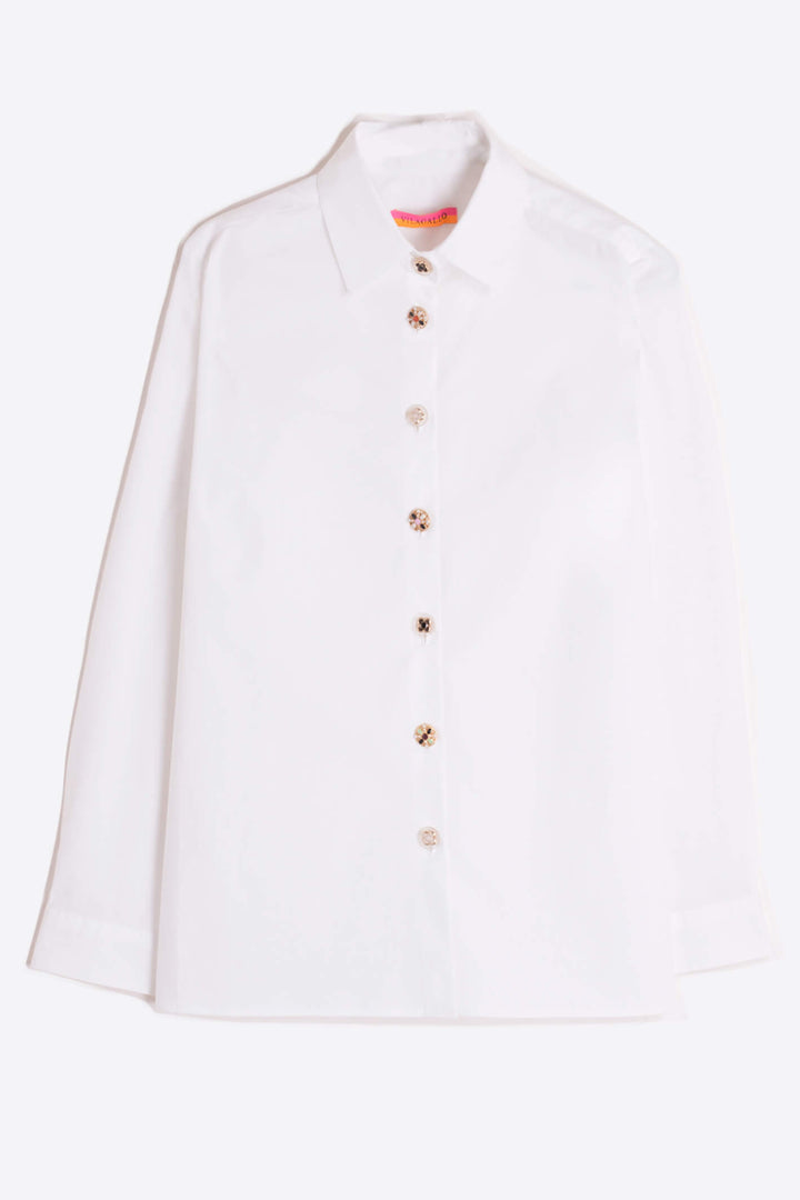 Vilagallo 30742 White Shirt With Feature Buttons - Dotique