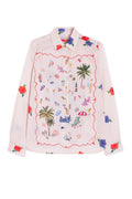 Vilagallo 31416 Shirt Isabella Menorca Print – Beach Elements & Menorca Silhouette by Vilagallo, shop Vilagallo at Dotique