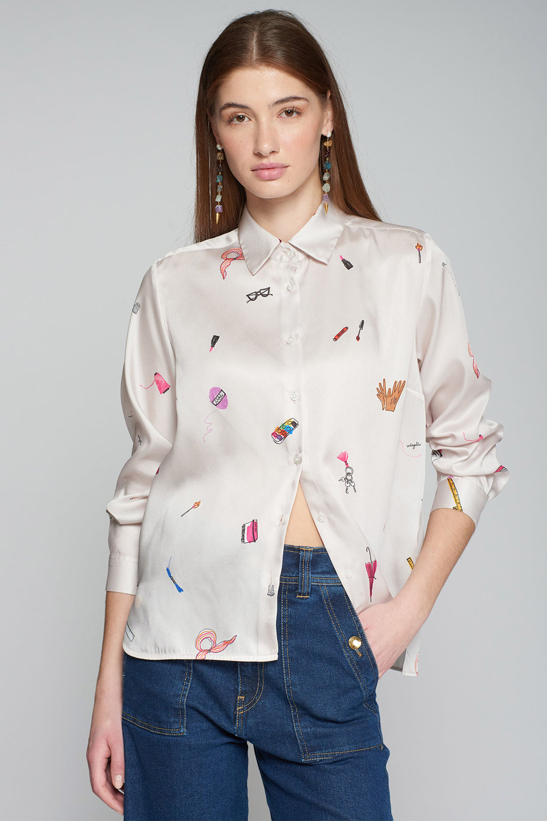 Vilagallo 31539 Isabella Shirt Hand Made Print - Dotique