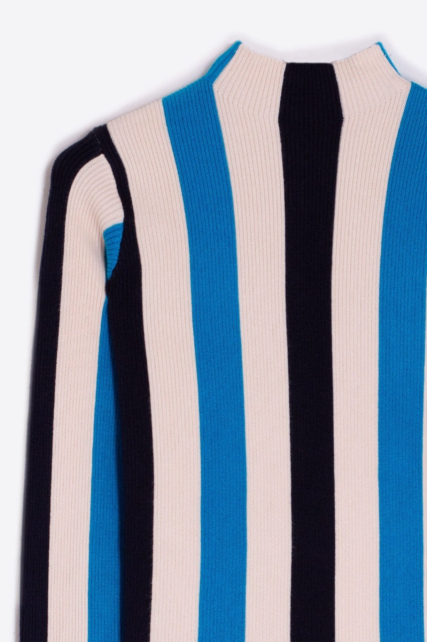 Vilagallo 31692 Blue Ecru Stripe Jumper by Vilagallo featuring bold vertical stripes, shop Vilagallo at Dotique.