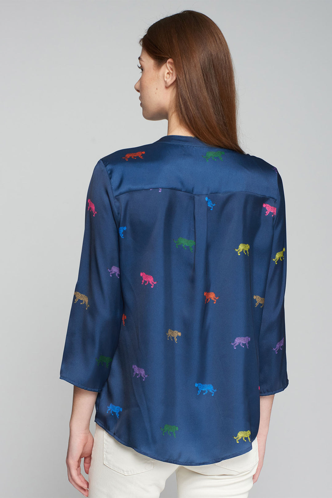 Vilagallo 31701 Blue Leopards Blouse - Dotique