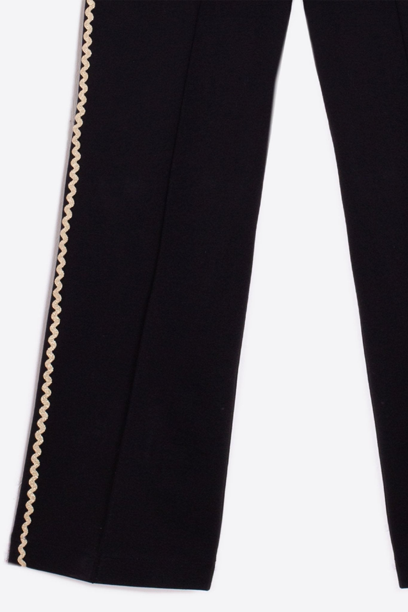 Vilagallo 31707 Black Gold Seam Trousers - Dotique - Vilagallo