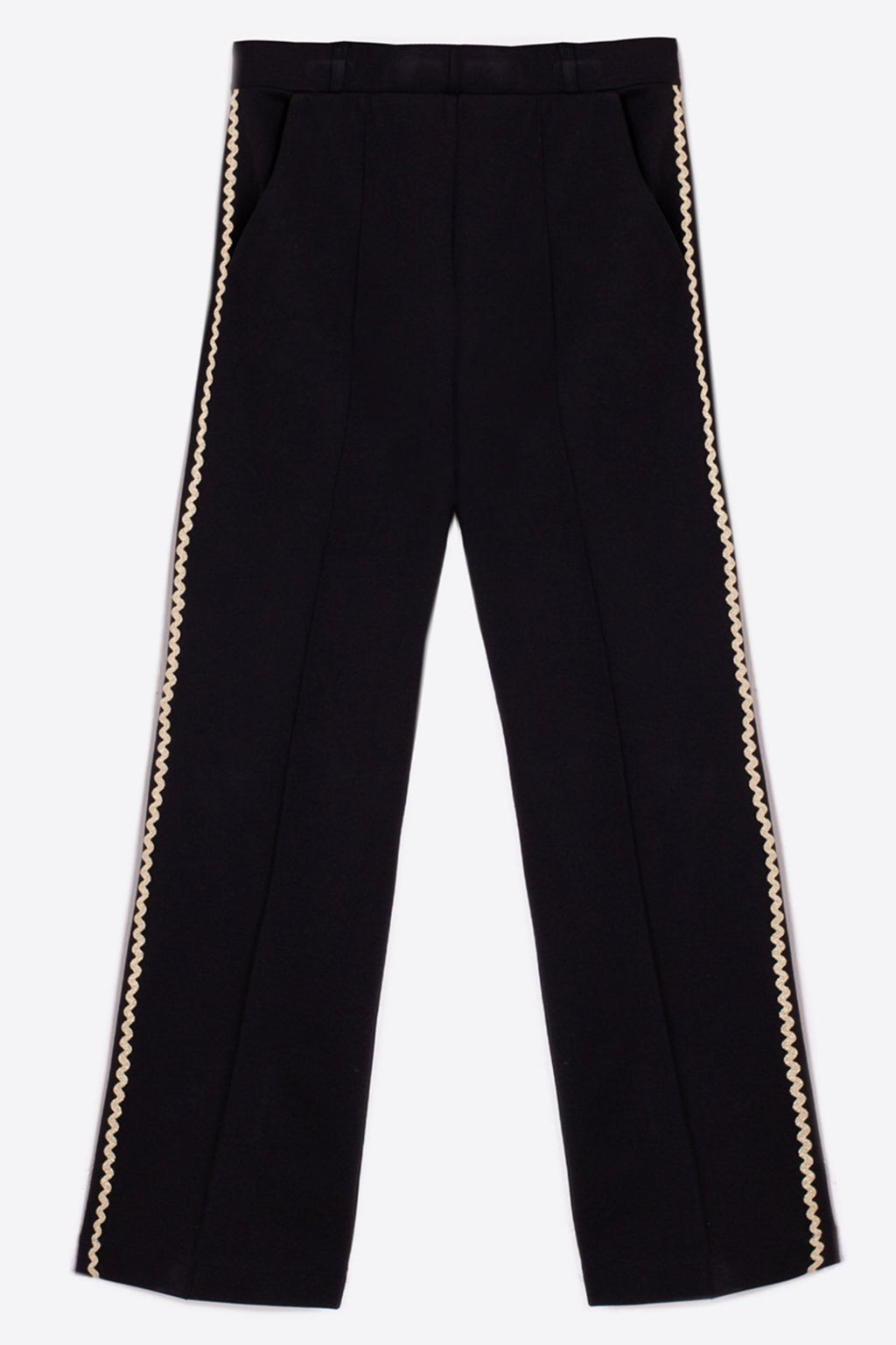 Vilagallo 31707 Black Gold Seam Trousers - Dotique - Vilagallo