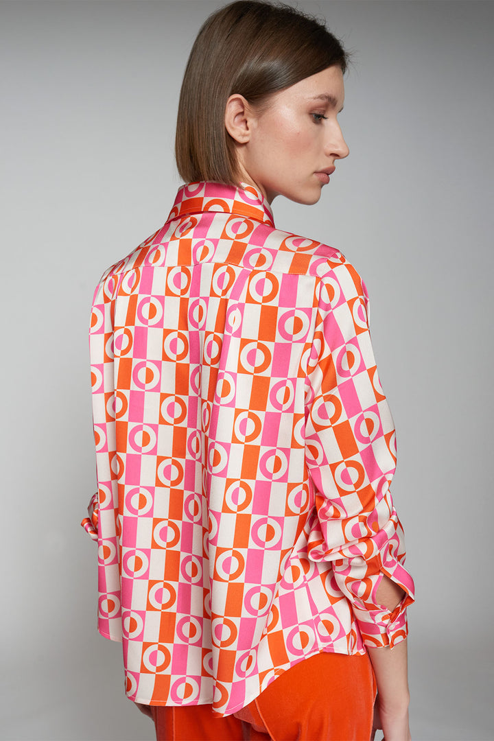 Vilagallo 31747 Geometrico Rosa Naranja Shirt - Dotique