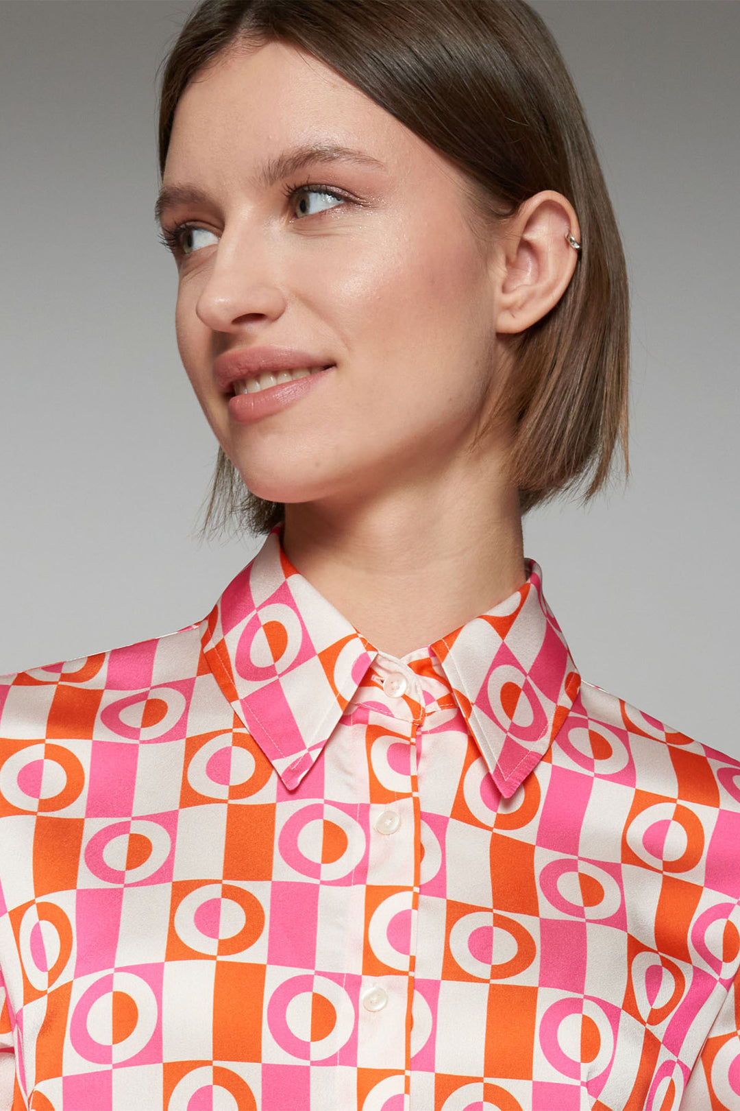 Vilagallo 31747 Geometrico Rosa Naranja Shirt - Dotique