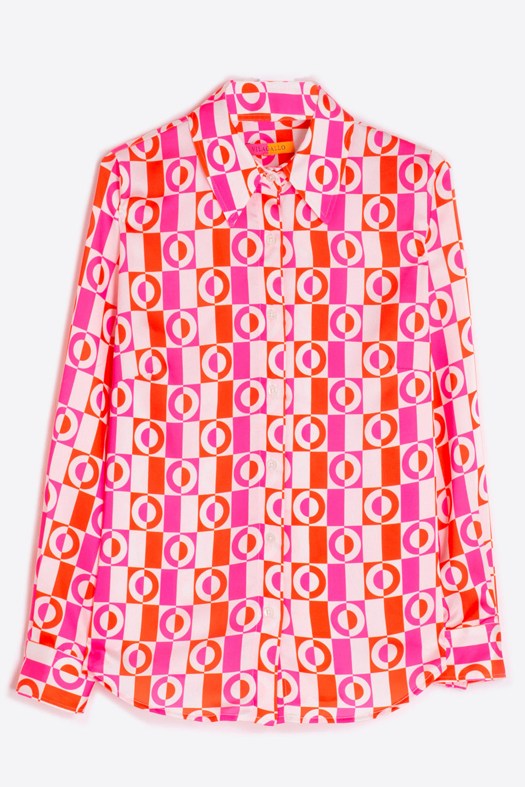 Vilagallo 31747 Geometrico Rosa Naranja Shirt - Dotique