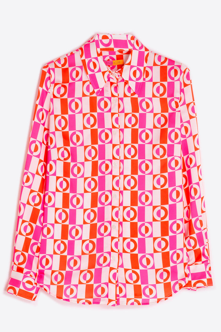 Vilagallo 31747 Geometrico Rosa Naranja Shirt - Dotique