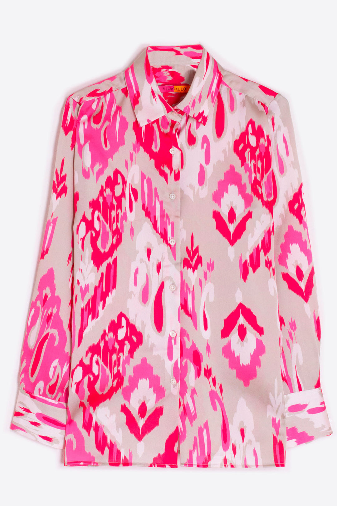 Vilagallo 31867 Pink Ikat Shirt - Dotique