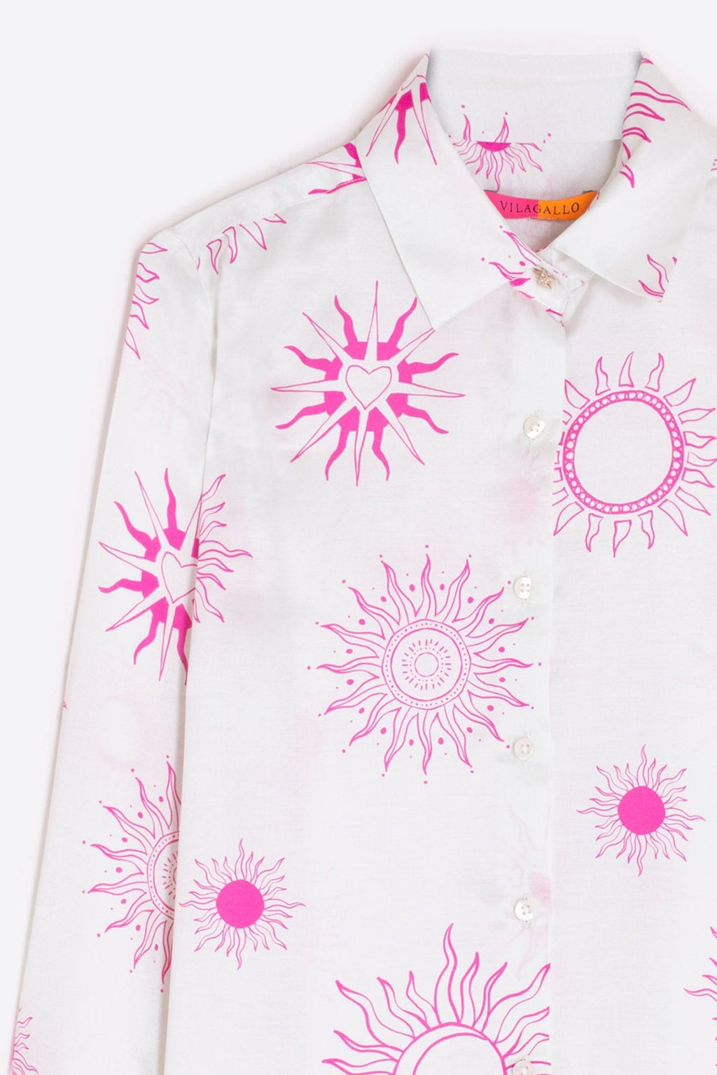 Vilagallo 31871 Astral Printed Silk Cotton Shirt - Dotique - Vilagallo