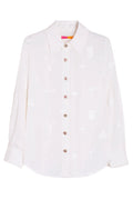Vilagallo 32455 White Embroidered Holiday Motif Shirt - Dotique - Vilagallo